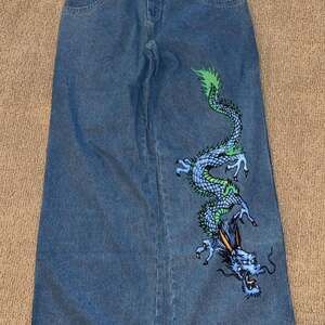 Vintage JNCO Cloud Dragons Wide Leg Jeans Blue Denim 32x32 Baggy Y2K Skater